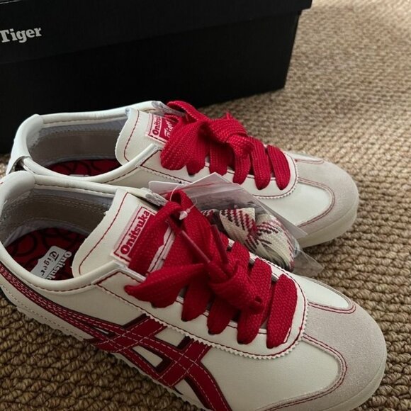 Onitsuka Tiger by Asics Women's Fashion Shoes - Cream and Red - Picture 6 of 6